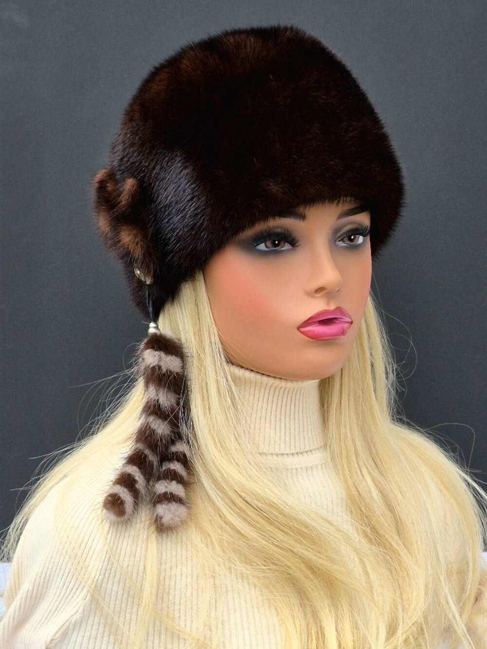 Real Mink Fur Warm Elegant Hat